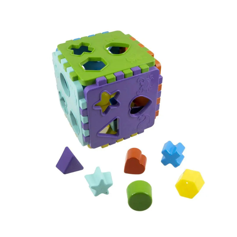 Brinquedo Educativo de Encaixar Cubo Educa Mais Didático Criança Infantil Megalomania