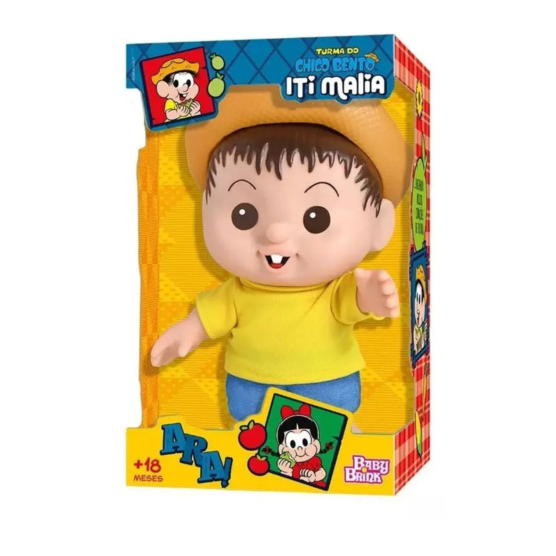 Boneco Chico Bento Brinquedo Iti Malia Vinil Menino Infantil Turma da Mônica Baby Blink Megalomania