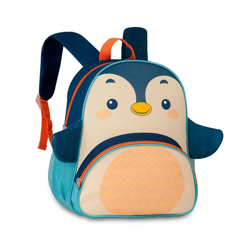 Mochila de Costas Mala Bolsa Tubarão Pinguim PIntinho Escolar Infantil Masculino Clio Megalomania