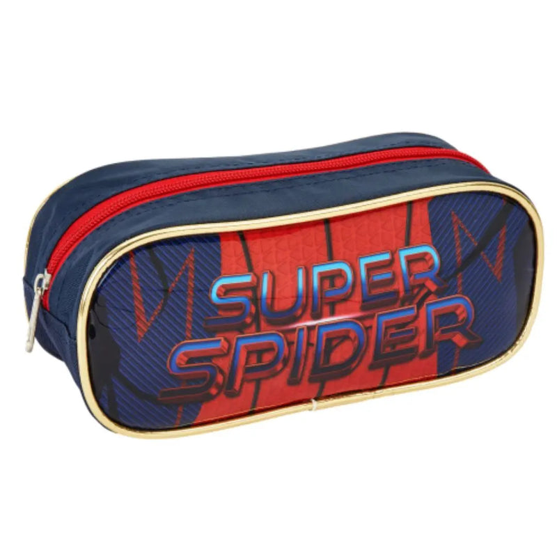 Estojo Simples Infantil Super Spider Aranha Dourada Escolar Masculino Seanite Megalomania