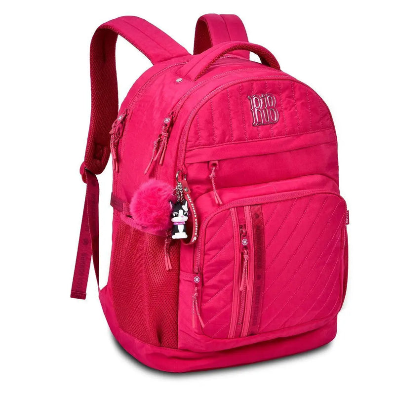 Mochila de Costas Mala Bolsa Rebecca Bonbon Preto Rosa Lillás Fashion Meninas Clio Megalomania