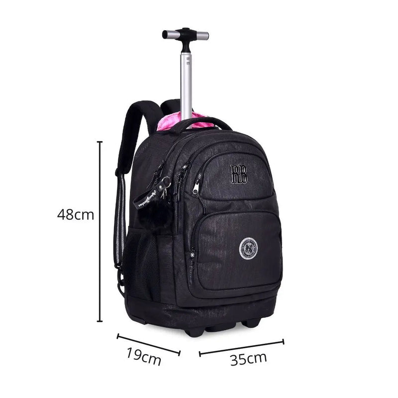Mochila de Carrinho Mala Bolsa Rebecca Bonbon Preto Fashion Juvenil Meninas Clio Megalomania