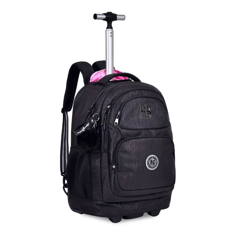Mochila de Carrinho Mala Bolsa Rebecca Bonbon Preto Fashion Juvenil Meninas Clio Megalomania