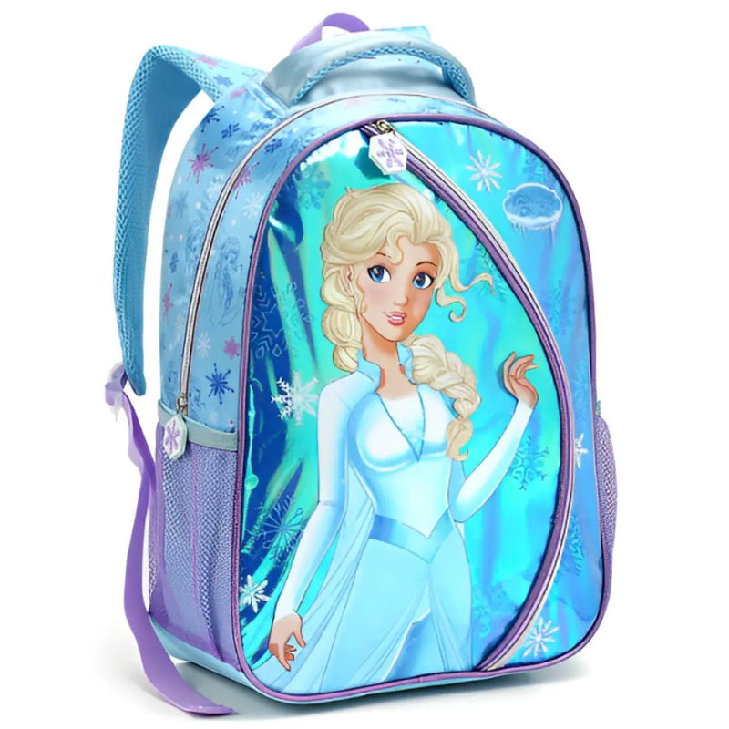 Kit Mochila de Costas Infantil Princesa do Gelo Frozen Mala Bolsa Lancheira Térmica Estojo com Dois Compartimentos Escolar Seanite Megalomania