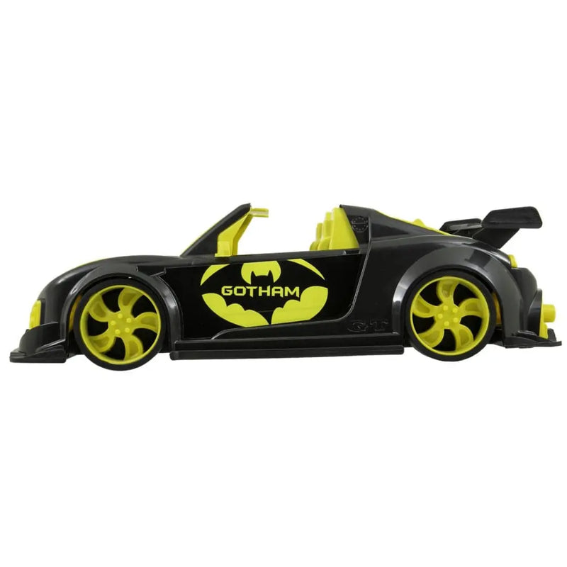 Brinquedo de Carrinho Super Carros Gotham Turbo Batman Preto Infantil Masculino Menino Kendy Megalomania