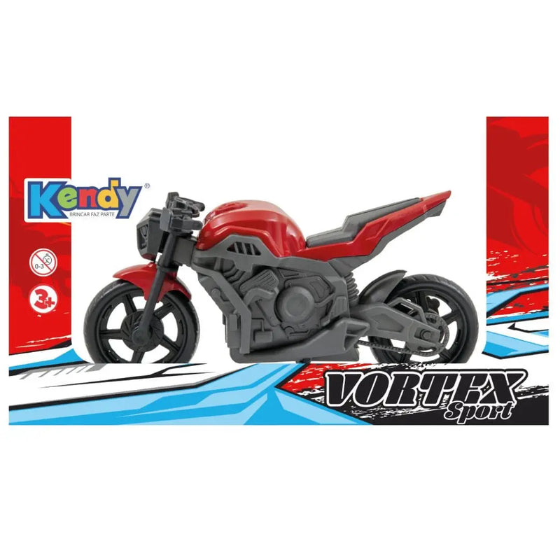 Brinquedo de Moto Vortex Sport Verde Vermelho Azul Laranja Masculino Infantil Kendy Megalomania