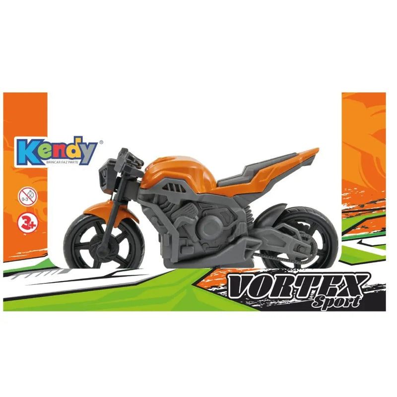 Brinquedo de Moto Vortex Sport Verde Vermelho Azul Laranja Masculino Infantil Kendy Megalomania