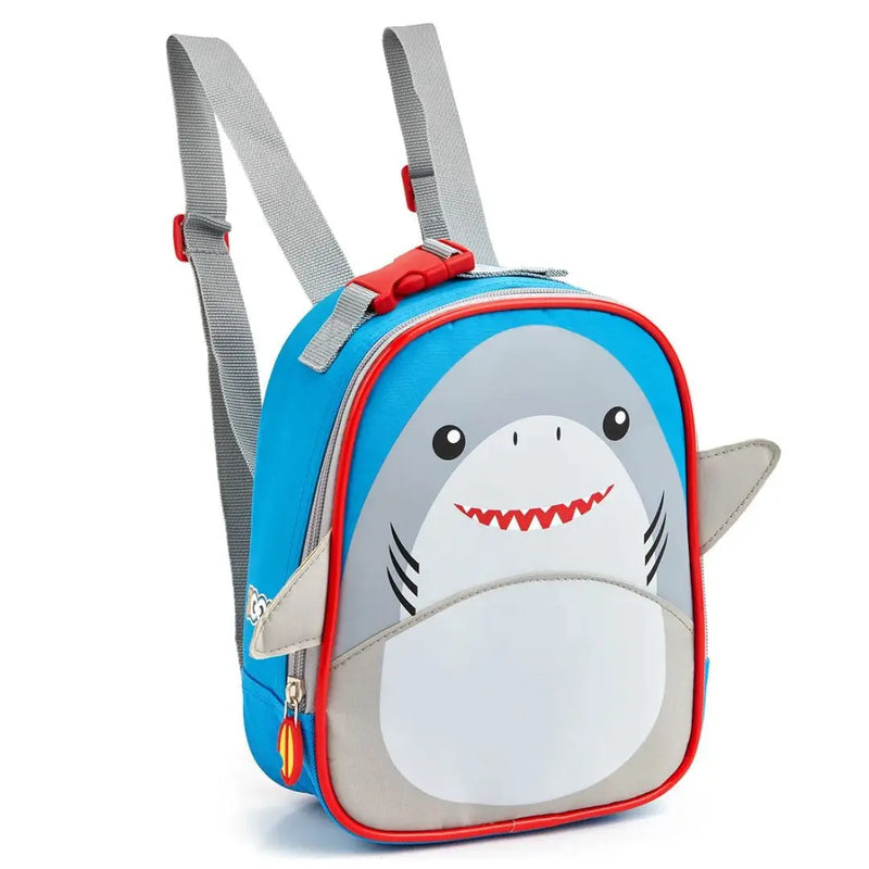 Kit Mochila de Costas Tubarão Infantil Lancheira Térmica Escolar Masculino Meninos Seanite Megalomania