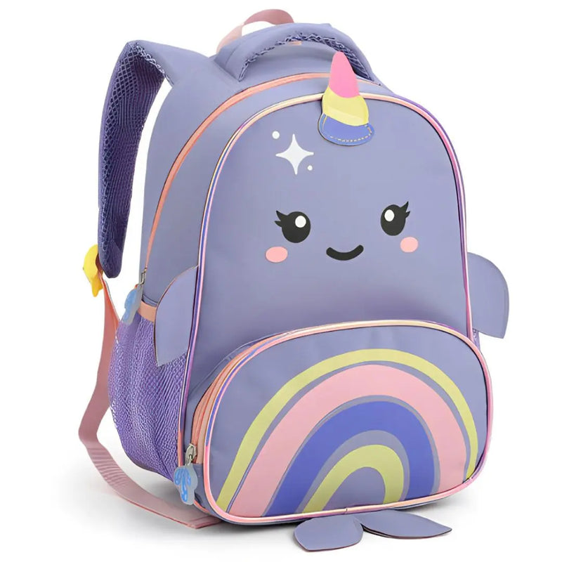 Kit Mochila de Costas Baleia Infantil Lancheira Térmica Bolsa Escolar Seanite Megalomania