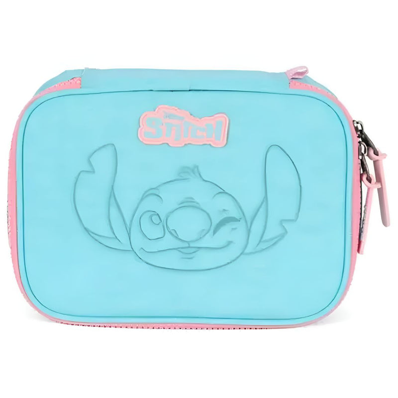 Estojo Box Stitch Disney Escolar Juvenil 100 Pens 36 Elástico Volta as Aulas Organizador