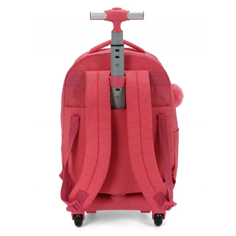 Mochila com Rodas Escolar Juvenil com Bolso Frontal Salmão Resistente Up4You - Luxcel Megalomania