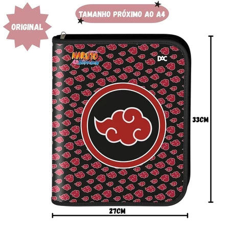Caderno Universitário Argolado Naruto A4 48 Folhas Escolar 10 Divisórias Ninja Estudo Juvenil Aulas Ponto Criativo