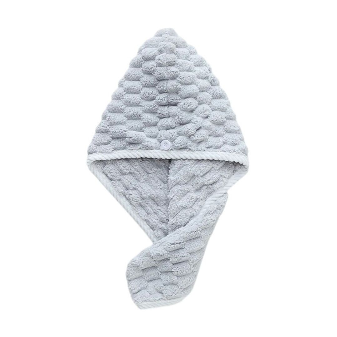 Toalha Turbante Para Cabelo Felpuda Super Absorvente Secagem Rápida Microfibra Macia - Imagem 2