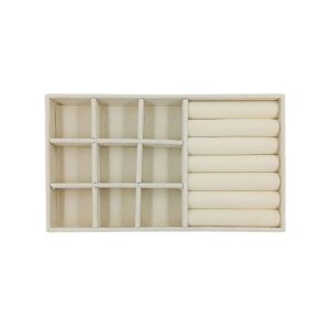 Bandejas Organizador Joias Veludo Luxo Resistente Funcional 10 Compartimentos acolchoados