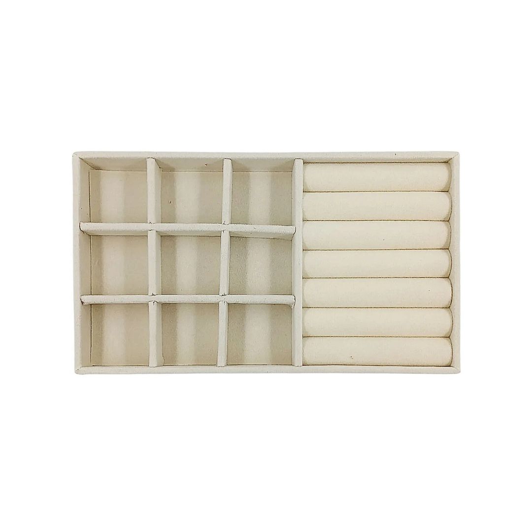 Bandejas Organizador Joias Veludo Luxo Resistente Funcional 10 Compartimentos acolchoados