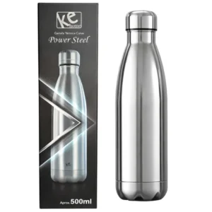 Garrafa Térmica Curve Power Steel 500ml Resistente Estilosa Prática Escola Academia Passeio Água Bebida