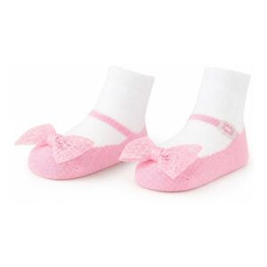 Meia Soquete Bebê Sapatilha Laço Luxo Festa Fofa Conforto Estilosa Rosa Vermelha Pink Preta
