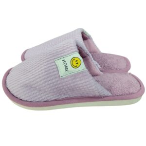 Pantufa Feminina Macia Lilás Adulto Mãe Inverno Frio Quarto