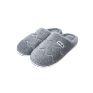 Pantufa Feminina Cinza Peluciada Inverno Quarto Mãe Confortável Presente Comfort Antiderrapante Adulta Macia