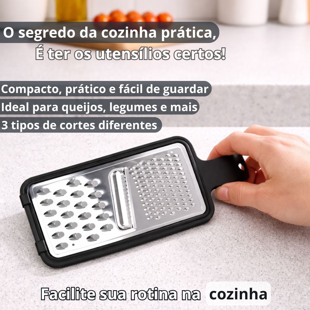 Ralador Manual  1 Face  Alça Aço Inox Queijo Legumes - Imagem 2