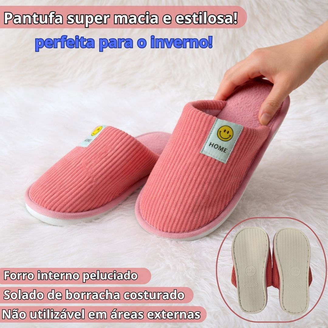Pantufa Chinelo Salmão Frio Quarto Flecee Unissex Aconchegante - Imagem 2