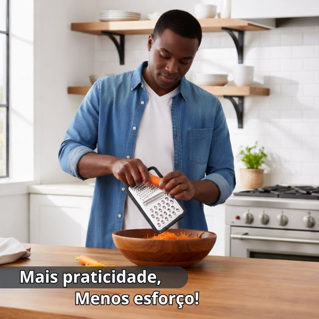Ralador Manual  1 Face  Alça Aço Inox Queijo Legumes - Imagem 3
