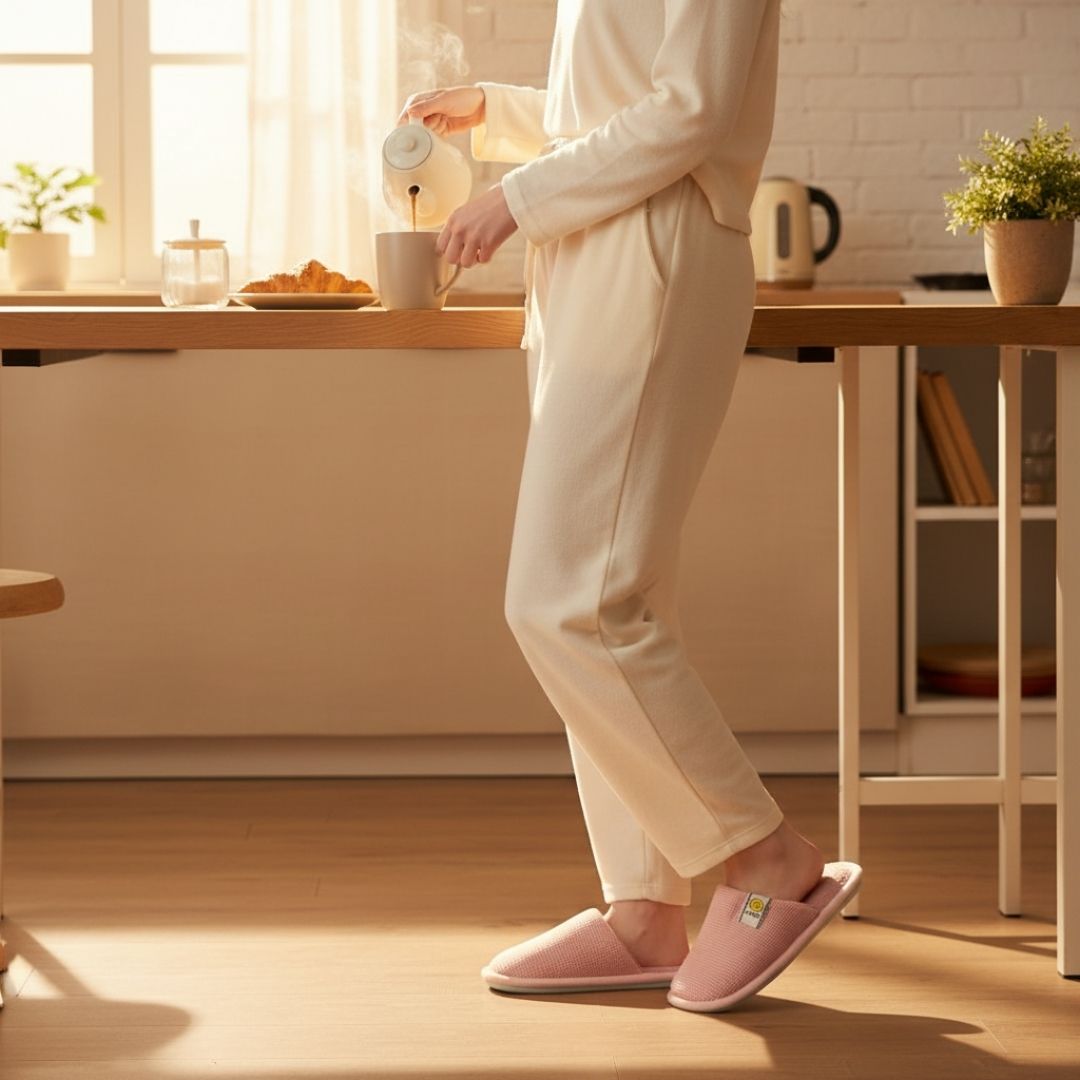 Pantufa Rosa Chinelo Quarto Frio Inverno Mãe Aconchegante Fleece Feminina - Imagem 3