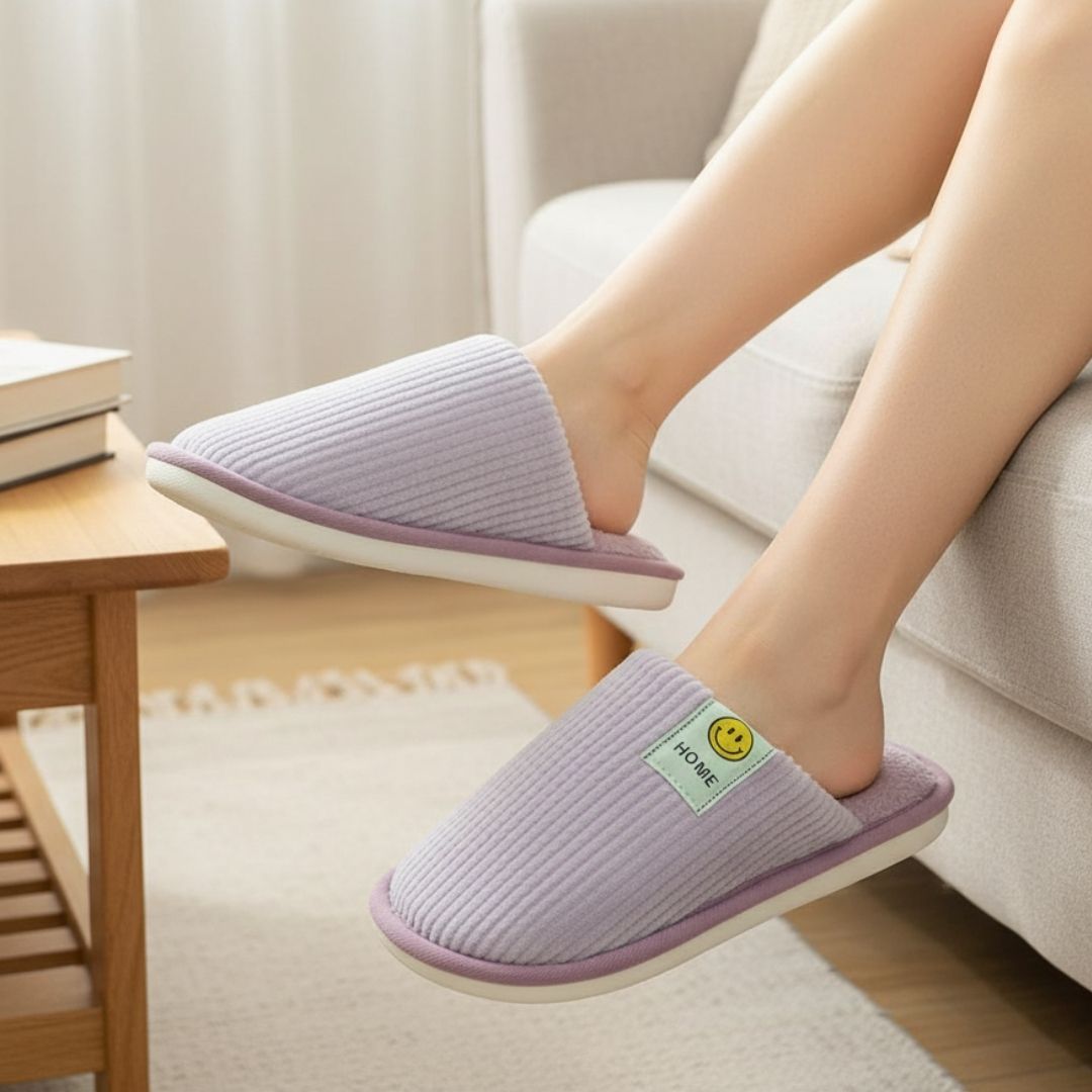 Pantufa Feminina Macia Lilás Adulto Mãe Inverno Frio Quarto - Imagem 3