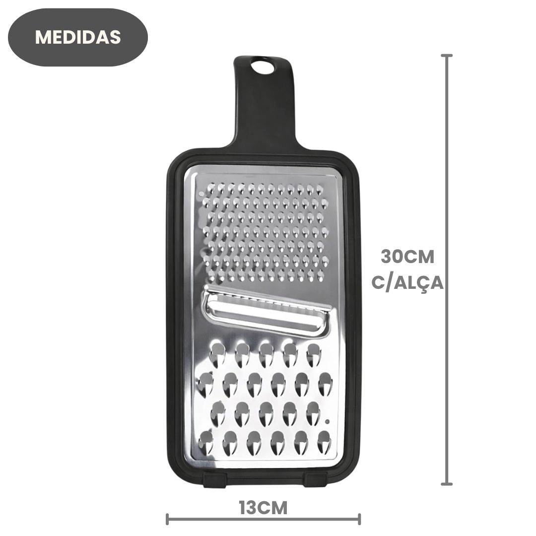 Ralador Manual  1 Face  Alça Aço Inox Queijo Legumes - Imagem 4