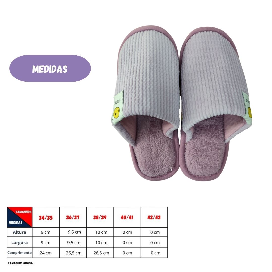 Pantufa Feminina Macia Lilás Adulto Mãe Inverno Frio Quarto - Imagem 4