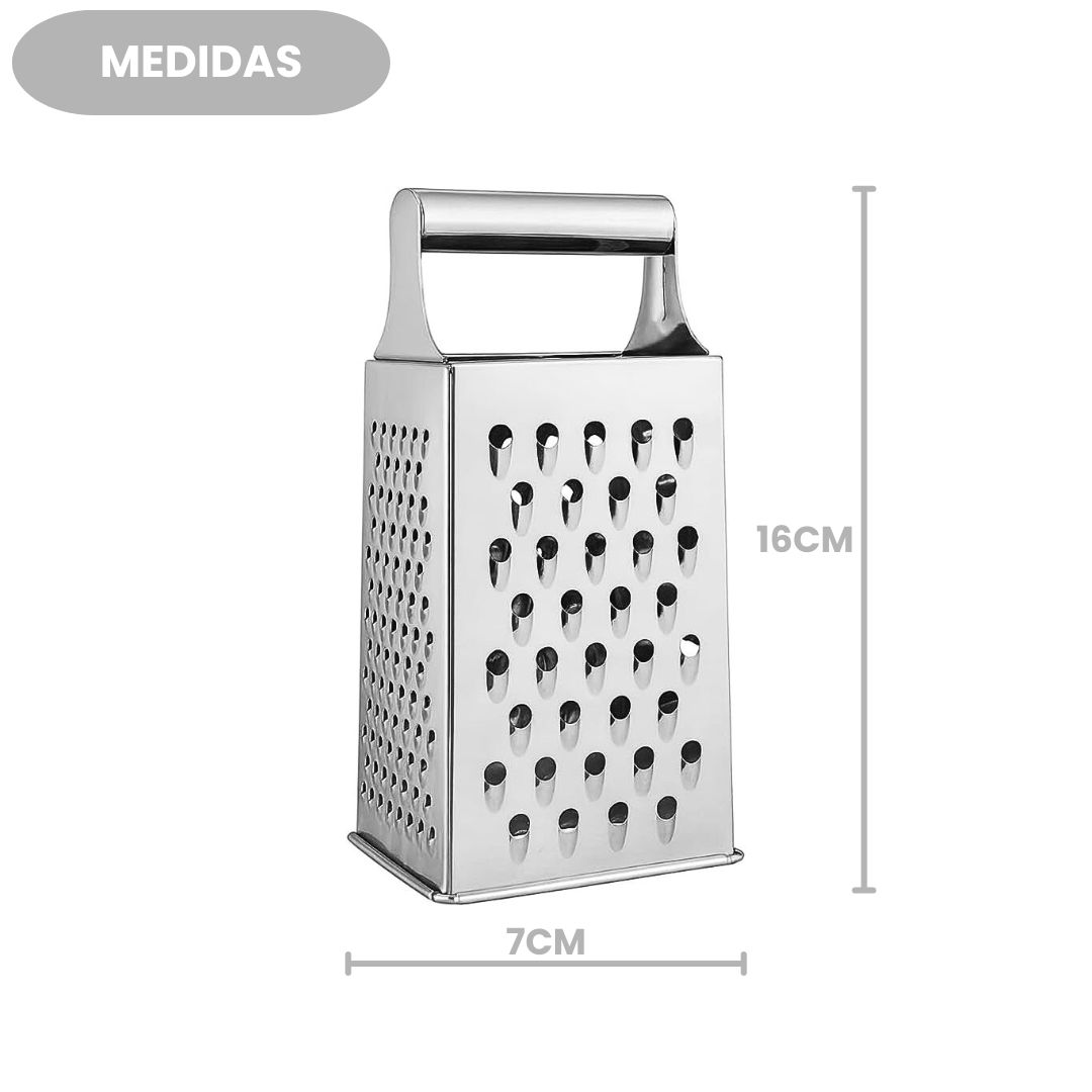 Ralador Manual 4 Faces Alça Aço Inox Queijo Legumes - Imagem 4