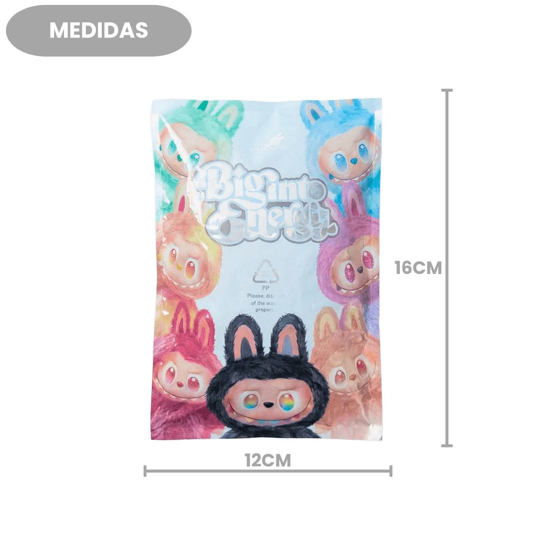 Boneco Labubu Pelúcia Surpresa Coleção Chaveiro Decoração Estiloso Colorido Fofinho Peluciado Pop Mart Fun - Imagem 4