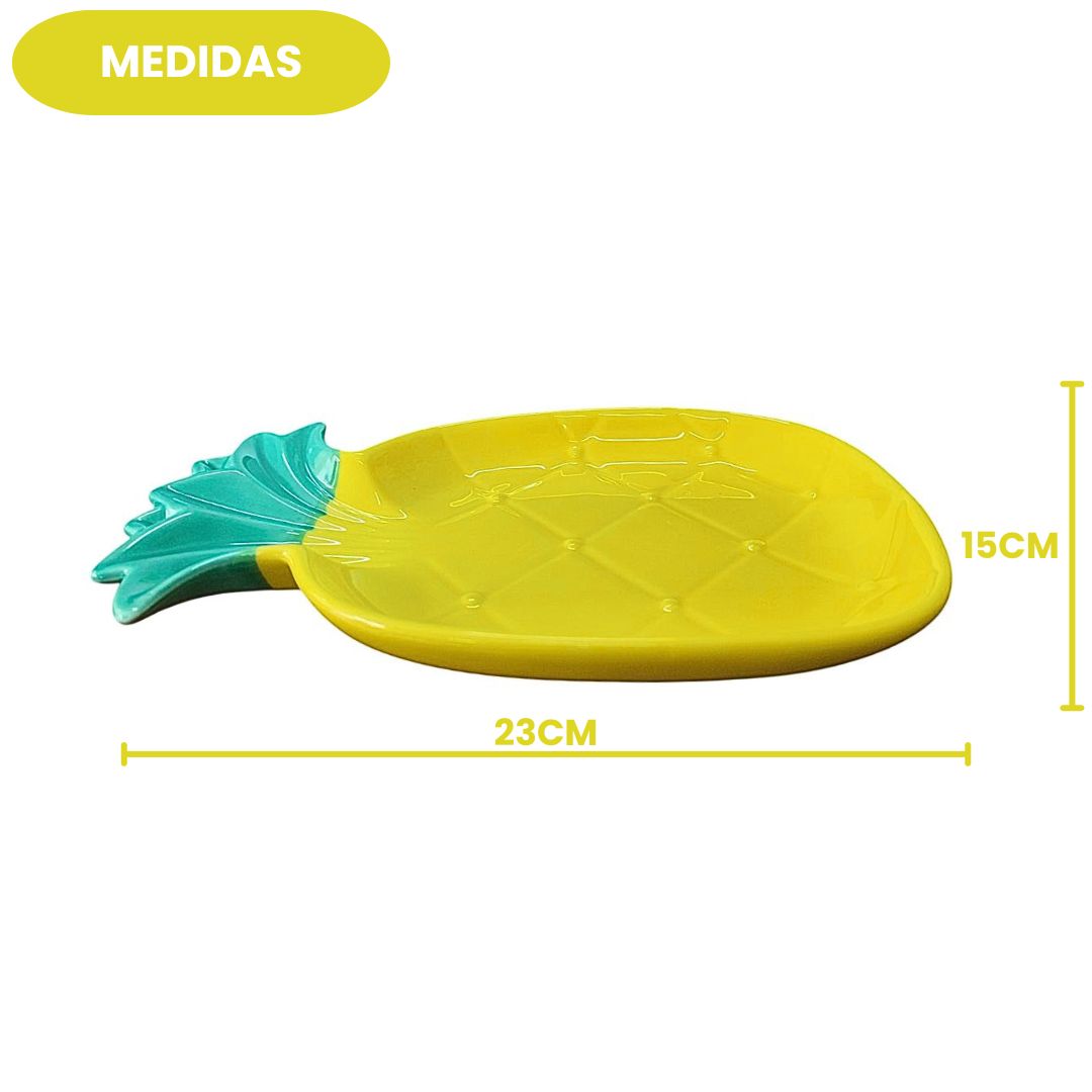 Bowl Cerâmica Abacaxi Mesa Posta Petiscos Elegante Presente - Imagem 5