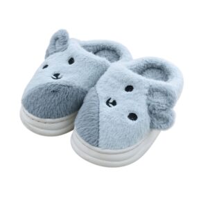 Chinelo Pantufa Infantil Coelho Colorida Cinza Inverno Quarto Criança Frio Térmica Antiderrapante Menino Comfort Pelucia