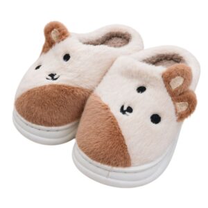 Chinelo Pantufa Infantil Coelho Colorida Marrom Inverno Quarto Criança Frio Térmica Antiderrapante Menino Menina Comfort