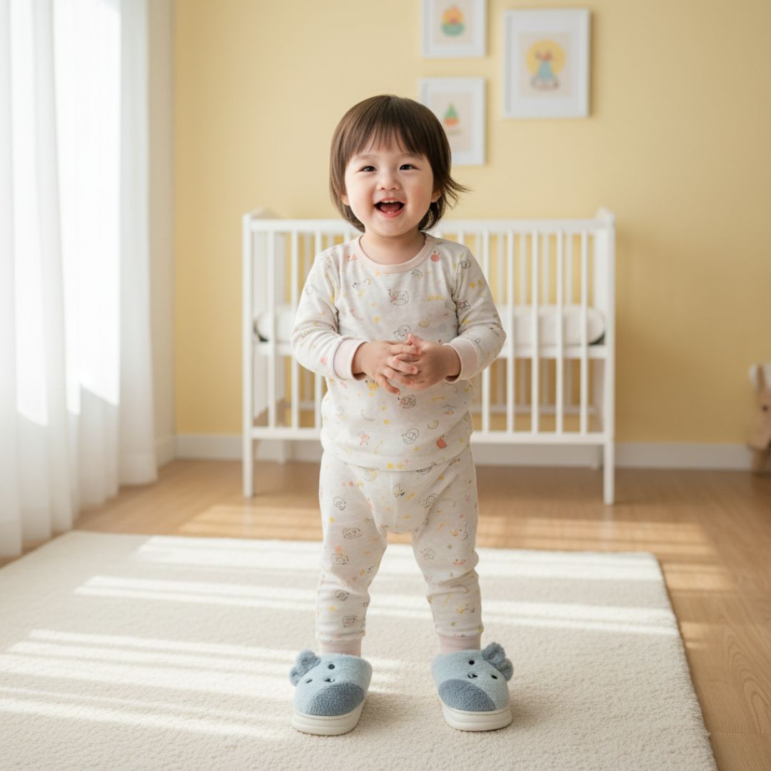 Chinelo Pantufa Infantil Coelho Colorida Cinza Inverno Quarto Criança Frio Térmica Antiderrapante Menino Comfort Pelucia - Imagem 3