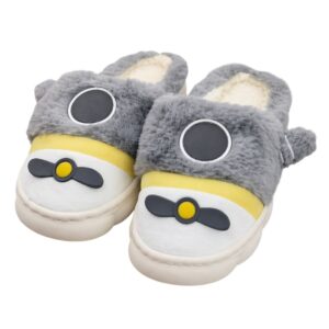 Chinelo Pantufa Infantil Cinza Colorida Inverno Quarto Criança Frio Térmica Antiderrapante Menino Comfort Peluciado Acon