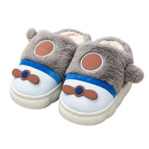Chinelo Pantufa Marrom Infantil Colorida Inverno Quarto Criança Frio Térmica Antiderrapante Menino Comfort Peluciado Aco