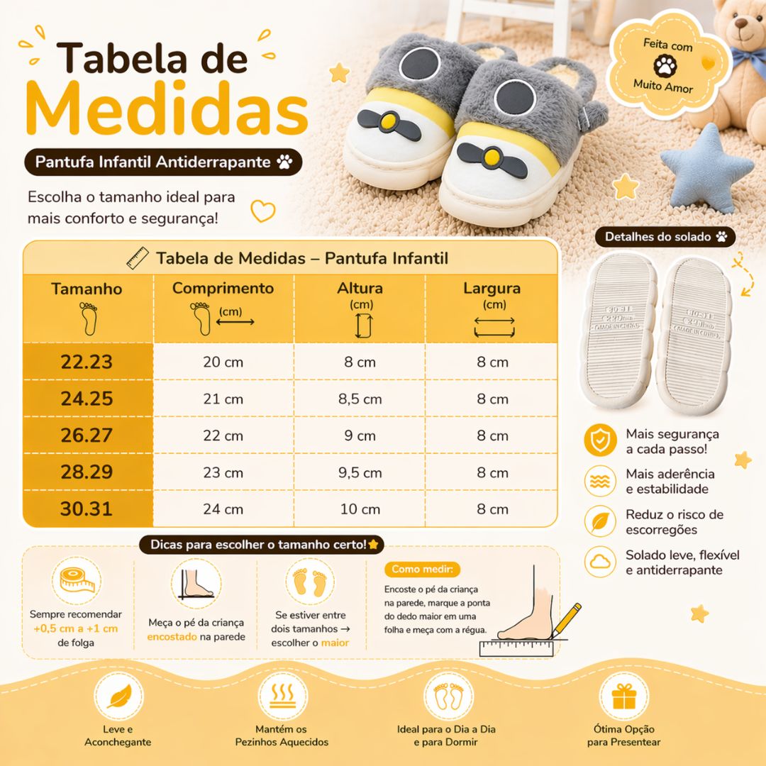 Chinelo Pantufa Infantil Cinza Colorida Inverno Quarto Criança Frio Térmica Antiderrapante Menino Comfort Peluciado Acon - Imagem 5
