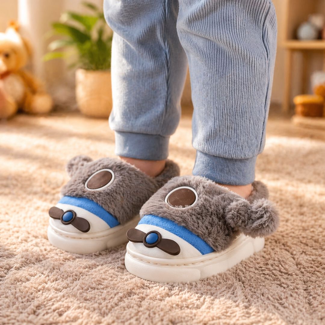 Chinelo Pantufa Infantil Grafite Colorida Inverno Quarto Criança Frio Térmica Antiderrapante Menino Comfort Peluciado Ac - Imagem 3