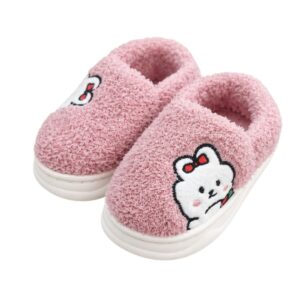 Chinelo Pantufa Infantil Colorida Rosa Inverno Quarto Criança Frio Térmica Antiderrapante Menina Comfort Peluciado Aconc