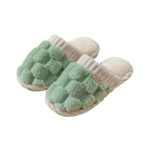 Pantufa Feminina Chinelo Verde Macia  Mãe Frio Quarto Fleece