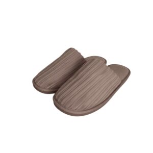Pantufa Unissex Marrom Frio Quarto Inverno Mãe Pai Chinelo Antiderrapante