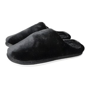 Pantufa Unissex Preta Peluciada Inverno Quarto Mãe Confortável Presente Comfort Antiderrapante Adulta Macia Aconchegante