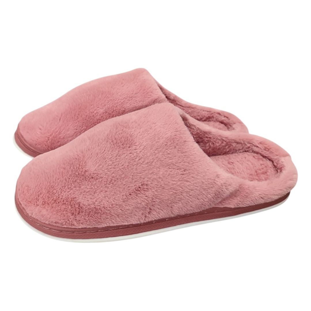 Pantufa Feminina Rosa Macia Peluciada Inverno Quarto Mãe Confortável Presente Comfort Antiderrapante Adulta Macia Aconch