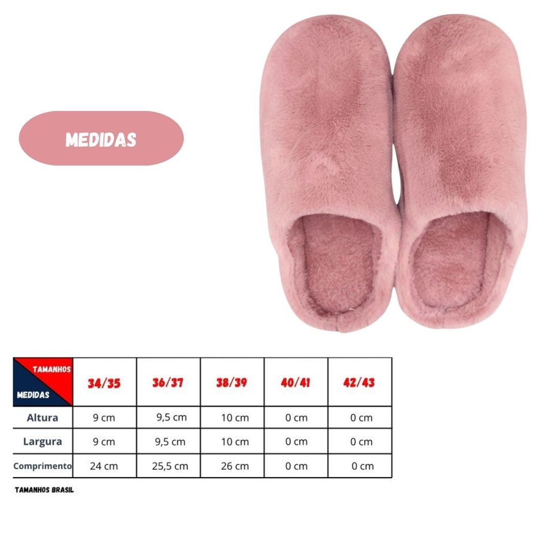 Pantufa Feminina Rosa Macia Peluciada Inverno Quarto Mãe Confortável Presente Comfort Antiderrapante Adulta Macia Aconch - Imagem 4