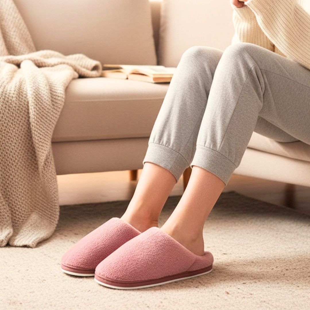 Pantufa Feminina Rosa Macia Peluciada Inverno Quarto Mãe Confortável Presente Comfort Antiderrapante Adulta Macia Aconch - Imagem 3