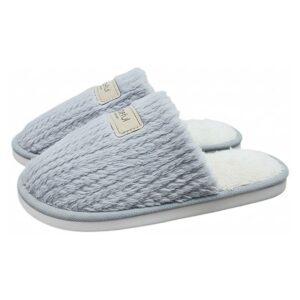 Pantufa Feminina Chinelo Cinza Mãe Frio Inverno Aconchegante