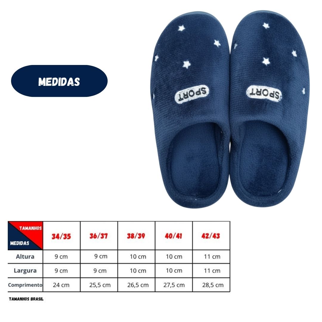 Pantufa Feminina Azul Peluciada Inverno Quarto Mãe Confortável Presente Confort Antiderrapante - Imagem 4