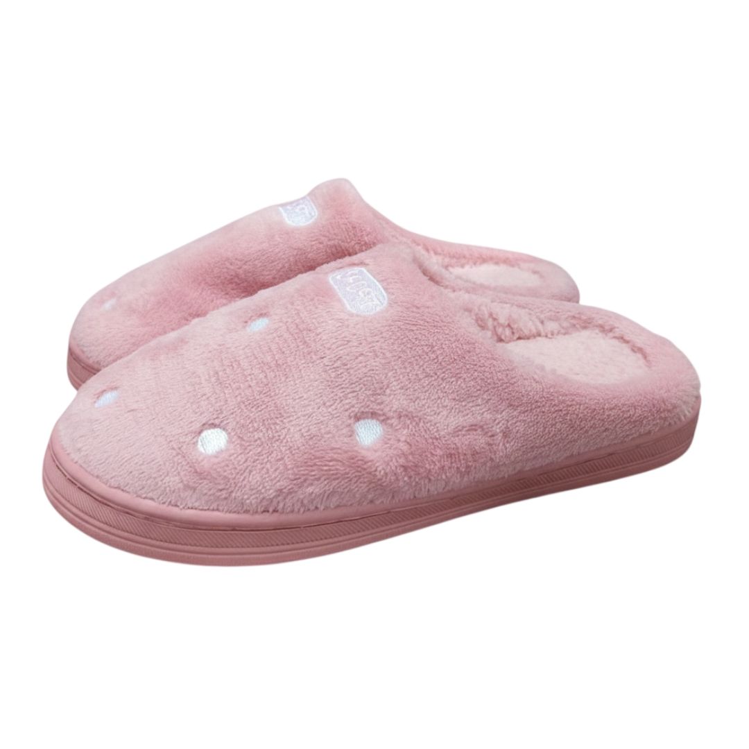 Pantufa Feminina Rosa Escuro Peluciada Inverno Quarto Mãe Confortável Presente